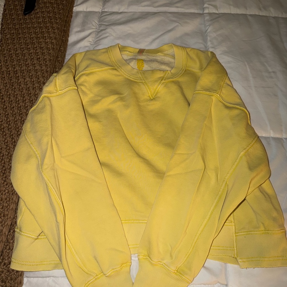 FP Movement by Free People Yellow Crew Neck Sweater
